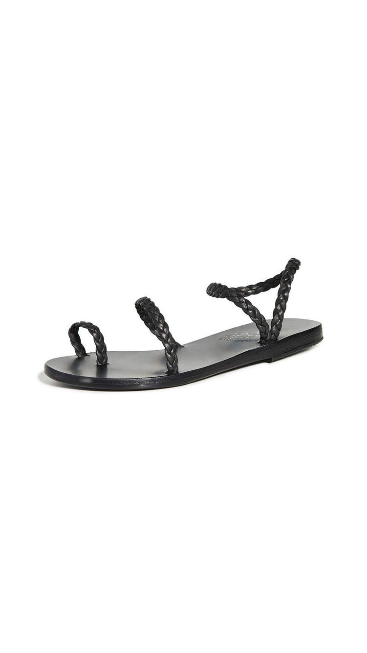 ANCIENT GREEK SANDALS WOMEN'S ELEFTHERIA SANDALS, BLACK, 9 MEDIUM US